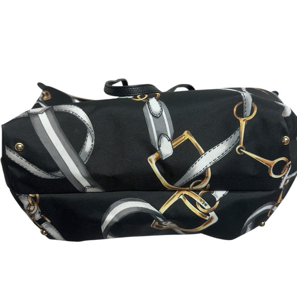 🆕 Ralph Lauren Chadwick black equestrian print Tote Bag - Picture 13 of 13